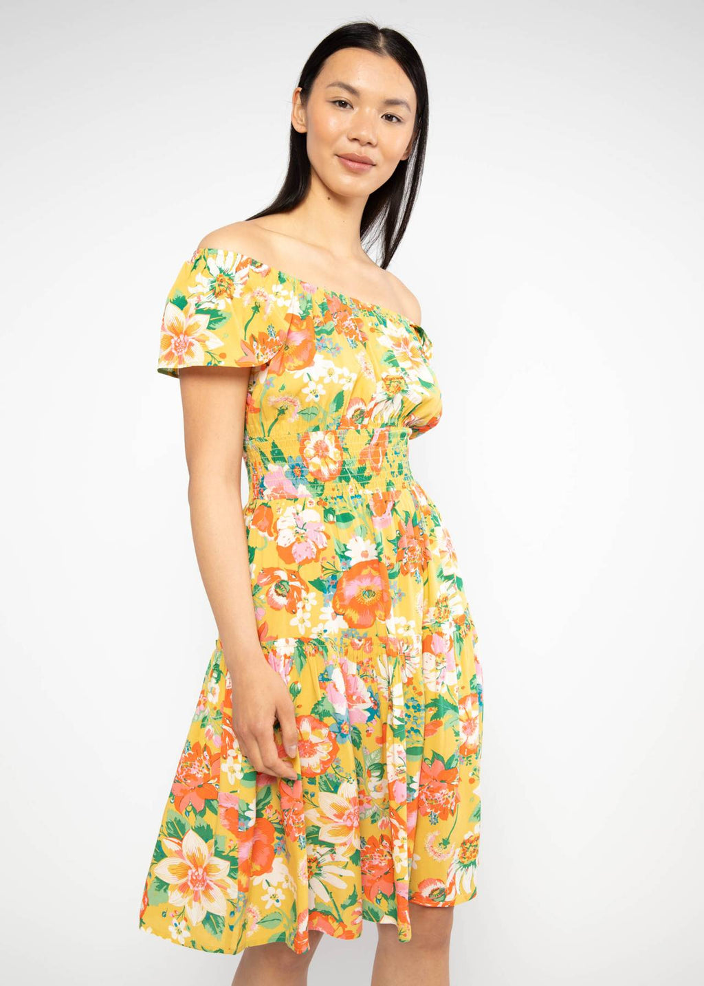 Blutsgeschwister Kleid "Parasolita" gelb/geblümt