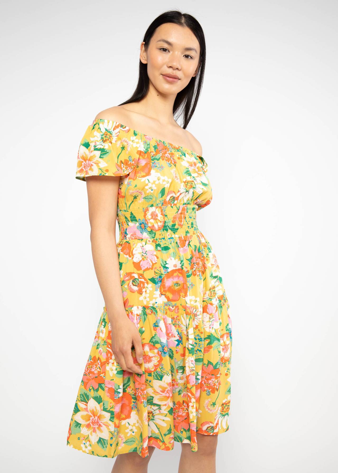 Blutsgeschwister Kleid "Parasolita" gelb/geblümt