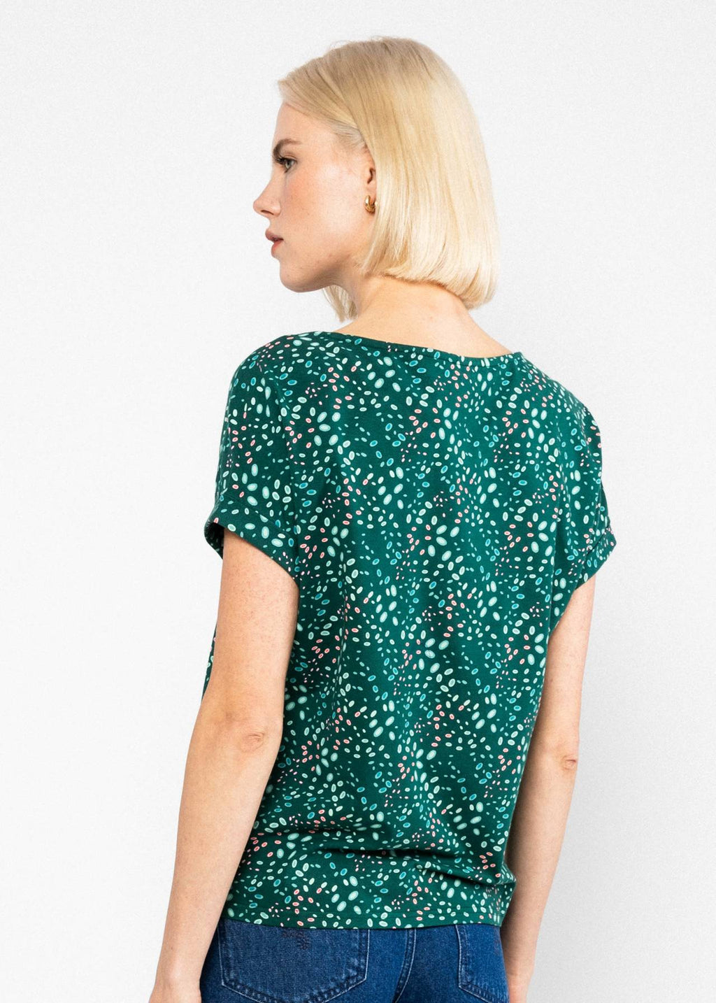 Blutsgeschwister Shirt "Glow and Grow" grün/gemustert