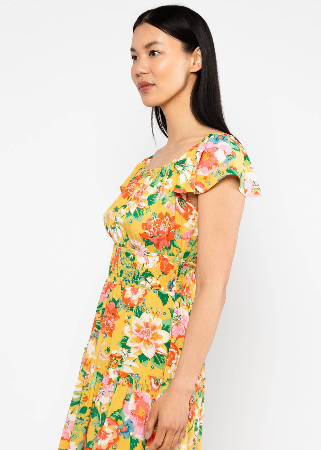 Blutsgeschwister Kleid "Parasolita" gelb/geblümt