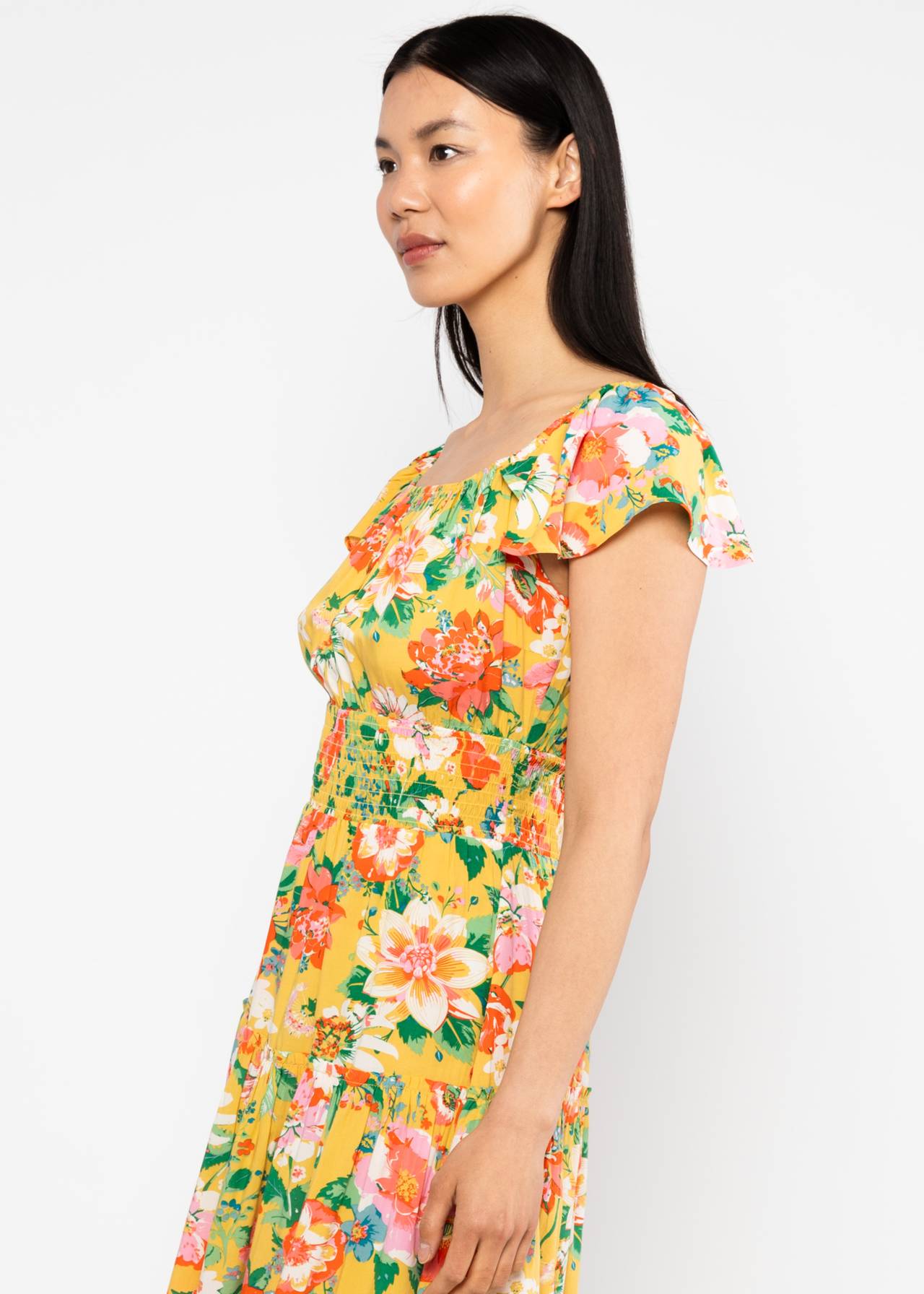 Blutsgeschwister Kleid "Parasolita" gelb/geblümt