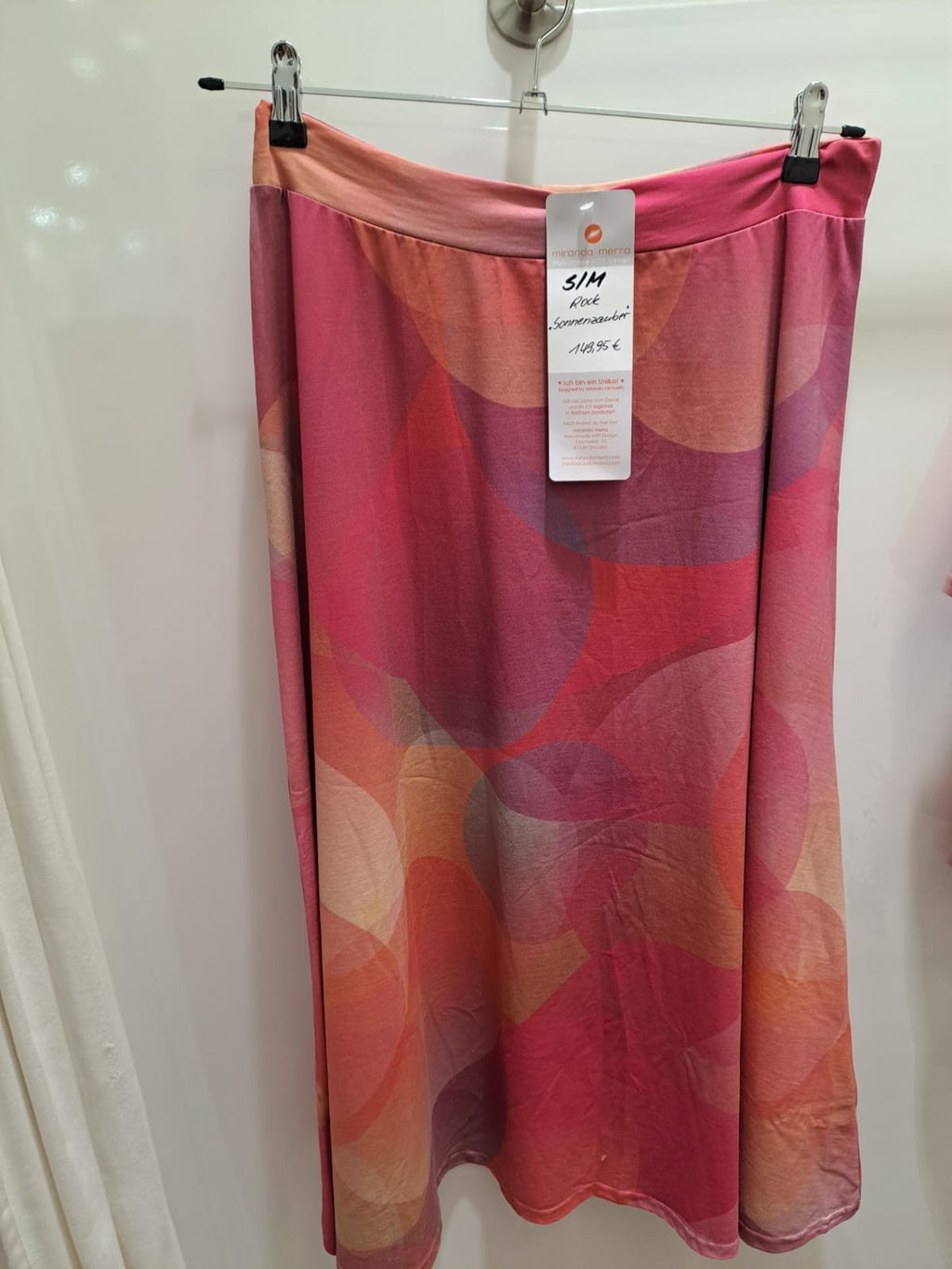 Miranda Merra Rock "Sonnenzauber" rosè/orange gemustert