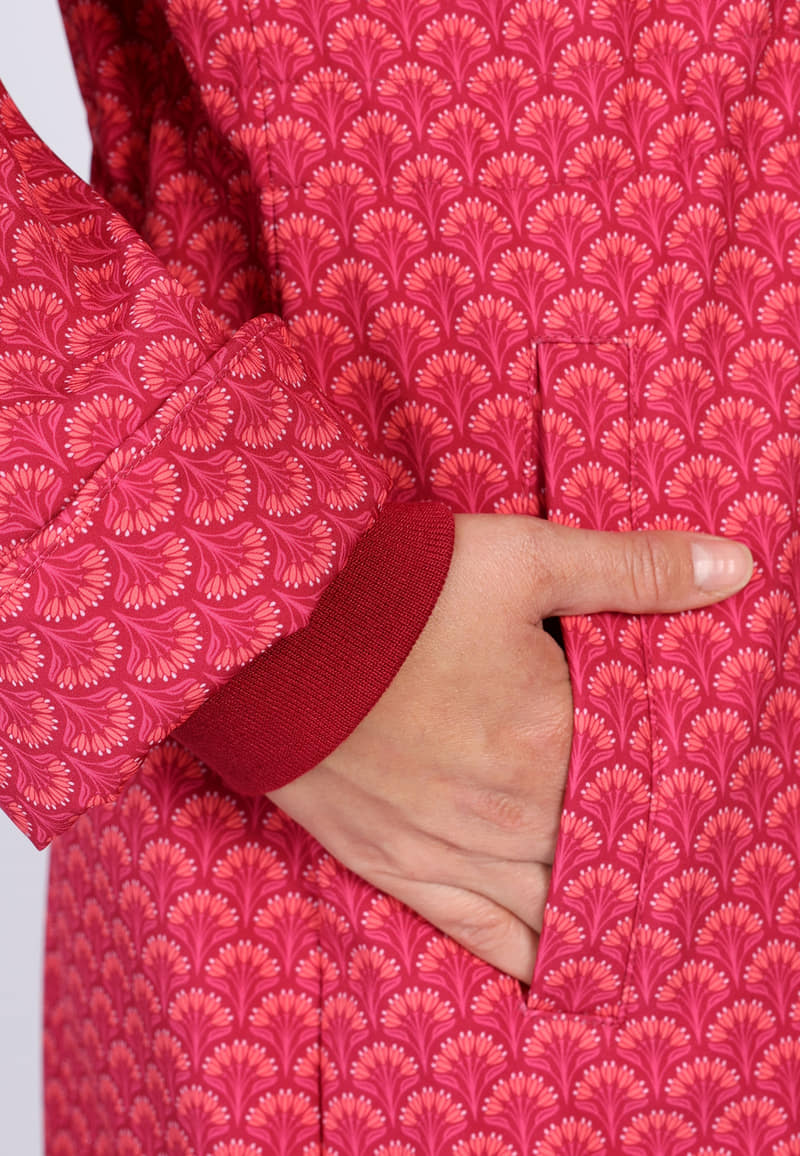 Sorgenfri Softchelljacke rot/gemustert