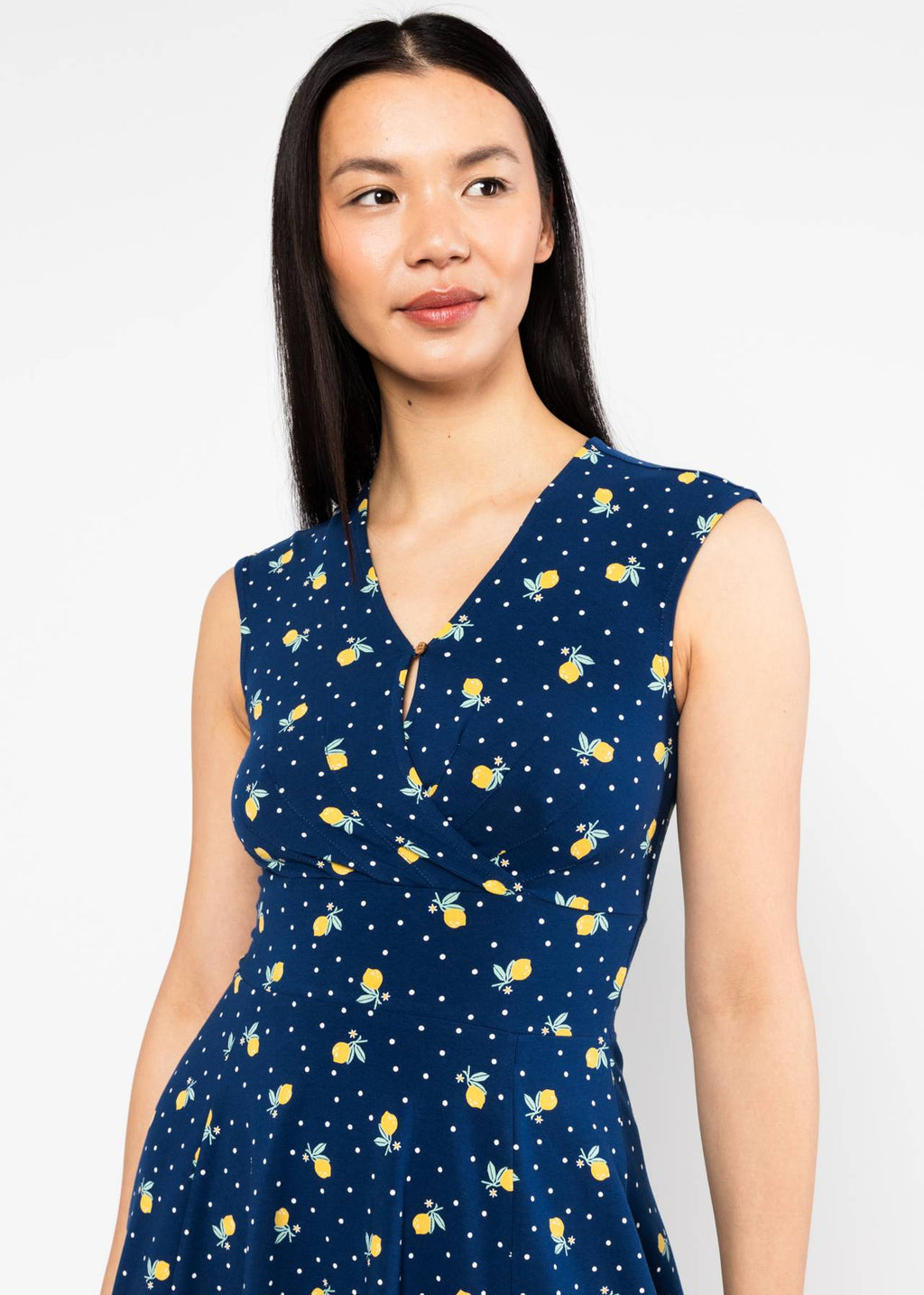 Blutsgeschwister Kleid "Shalala Tralala in Love" blau/Zitrone