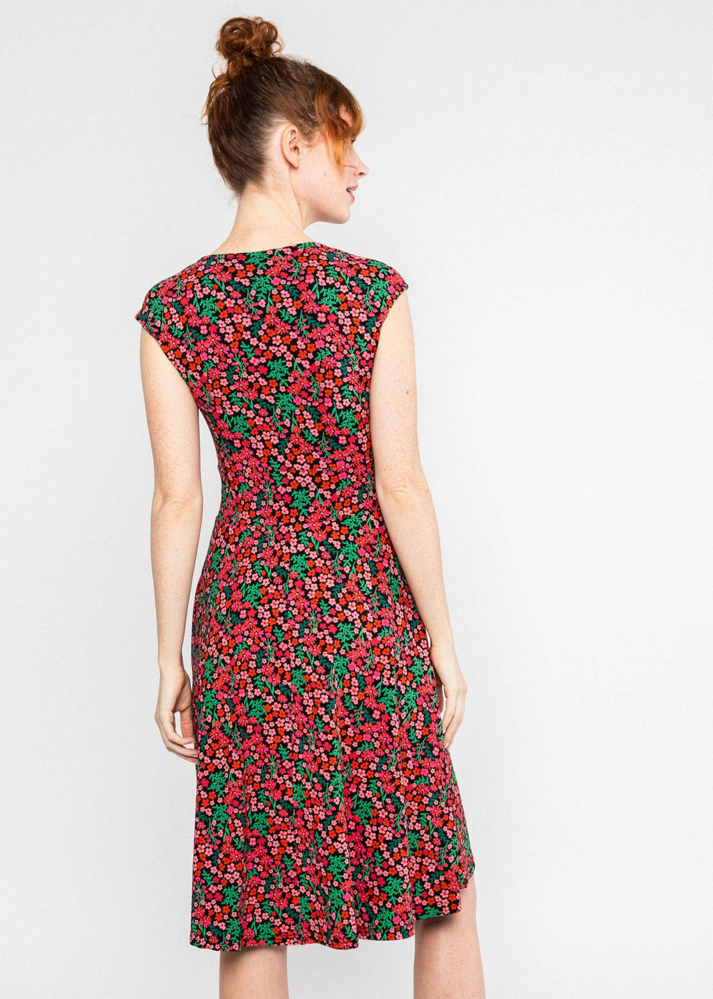 Blutsgeschwister Kleid "Shalala Tralala in Love" rot/geblümt