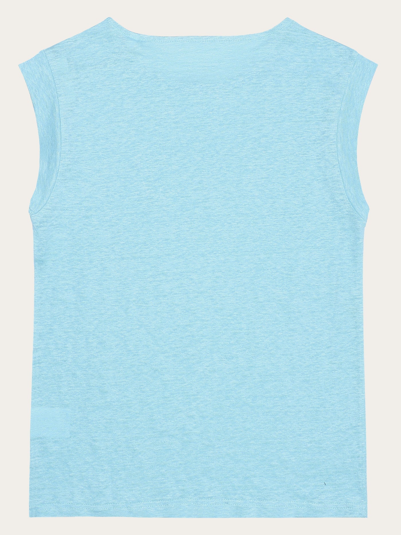 Knowledge Cotton Shirt aus Leinen hellblau/blau