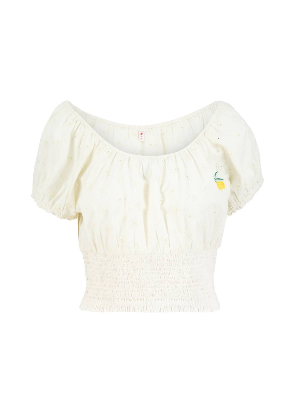 Blutsgeschwister Bluse "Truly in Love" creme/Zitrone