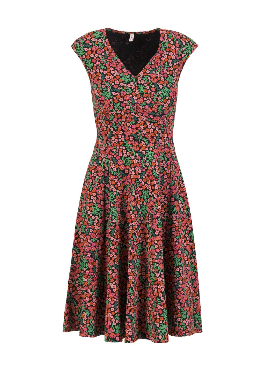 Blutsgeschwister Kleid "Shalala Tralala in Love" rot/geblümt