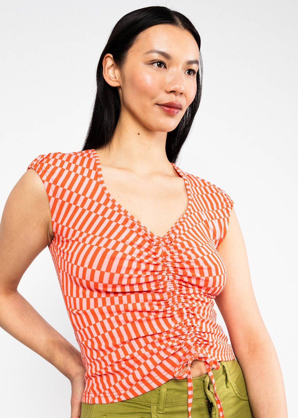 Blutsgeschwister Shirt "Parasolista" orange/rosa gemustert