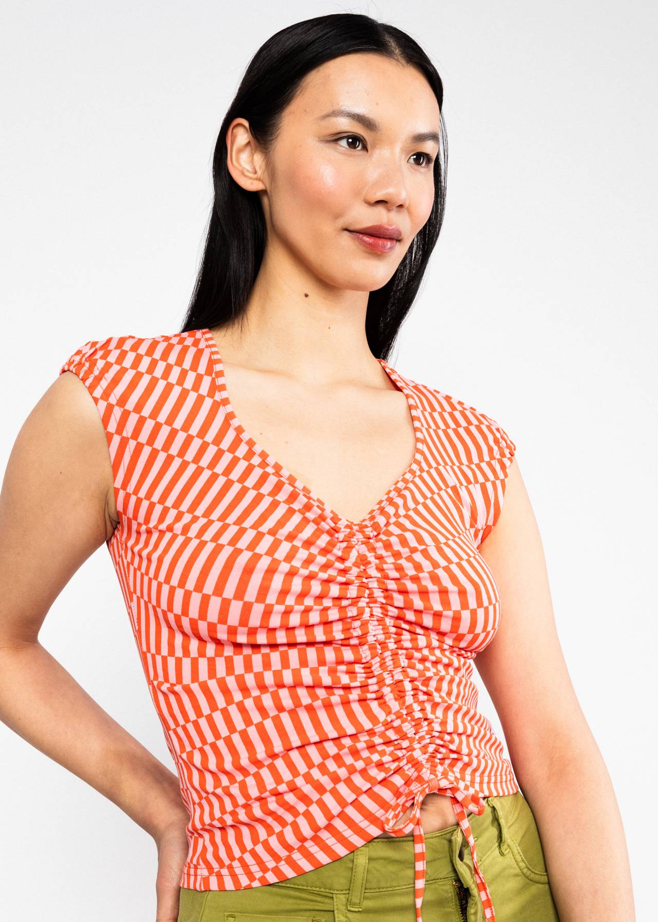 Blutsgeschwister Shirt "Parasolista" orange/rosa gemustert