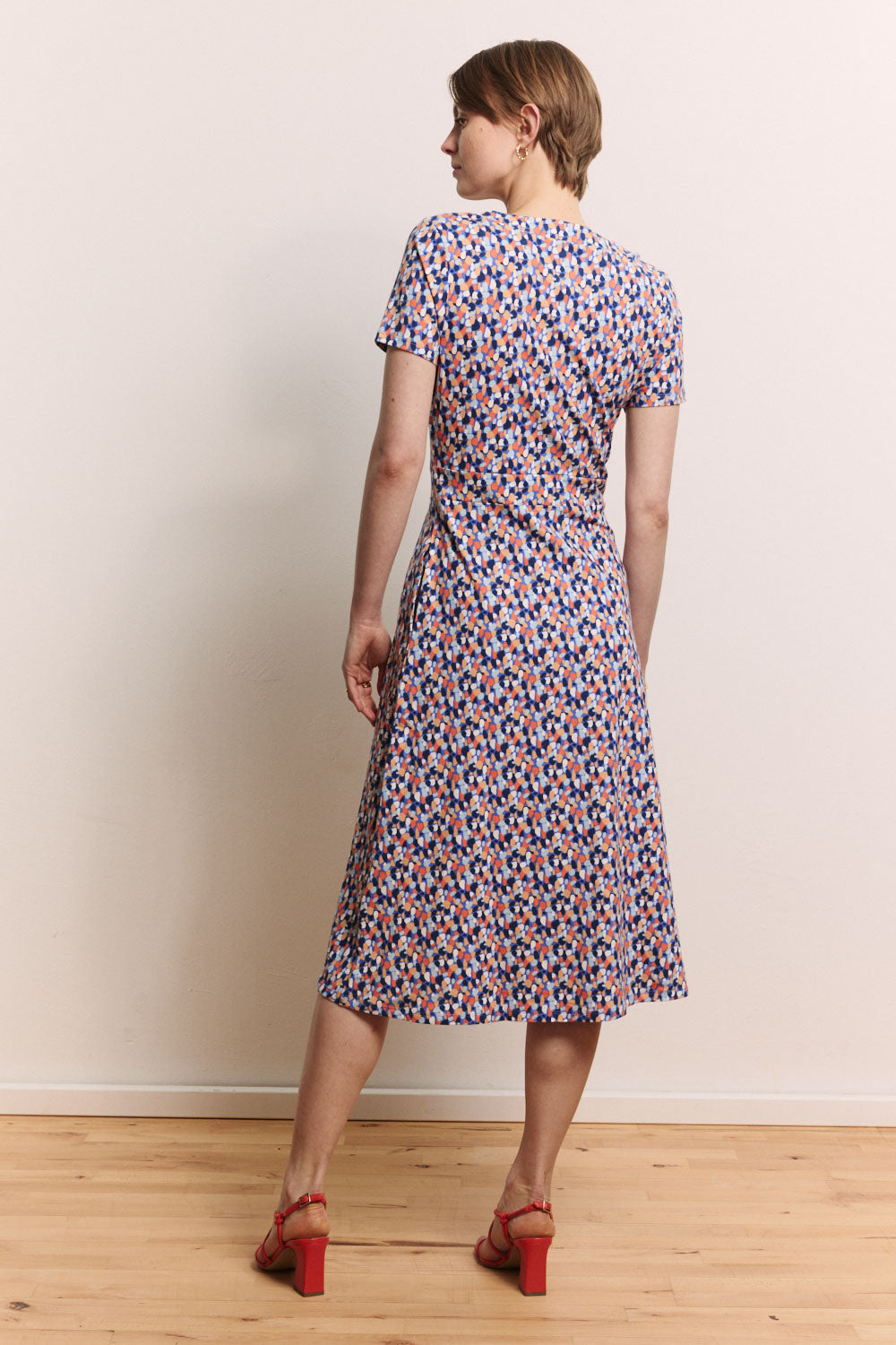 Tranquillo Kleid "Doroo" blau/bunt gemustert