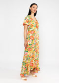Blutsgeschwister Kleid "Sunset Goddess" gelb/ geblümt