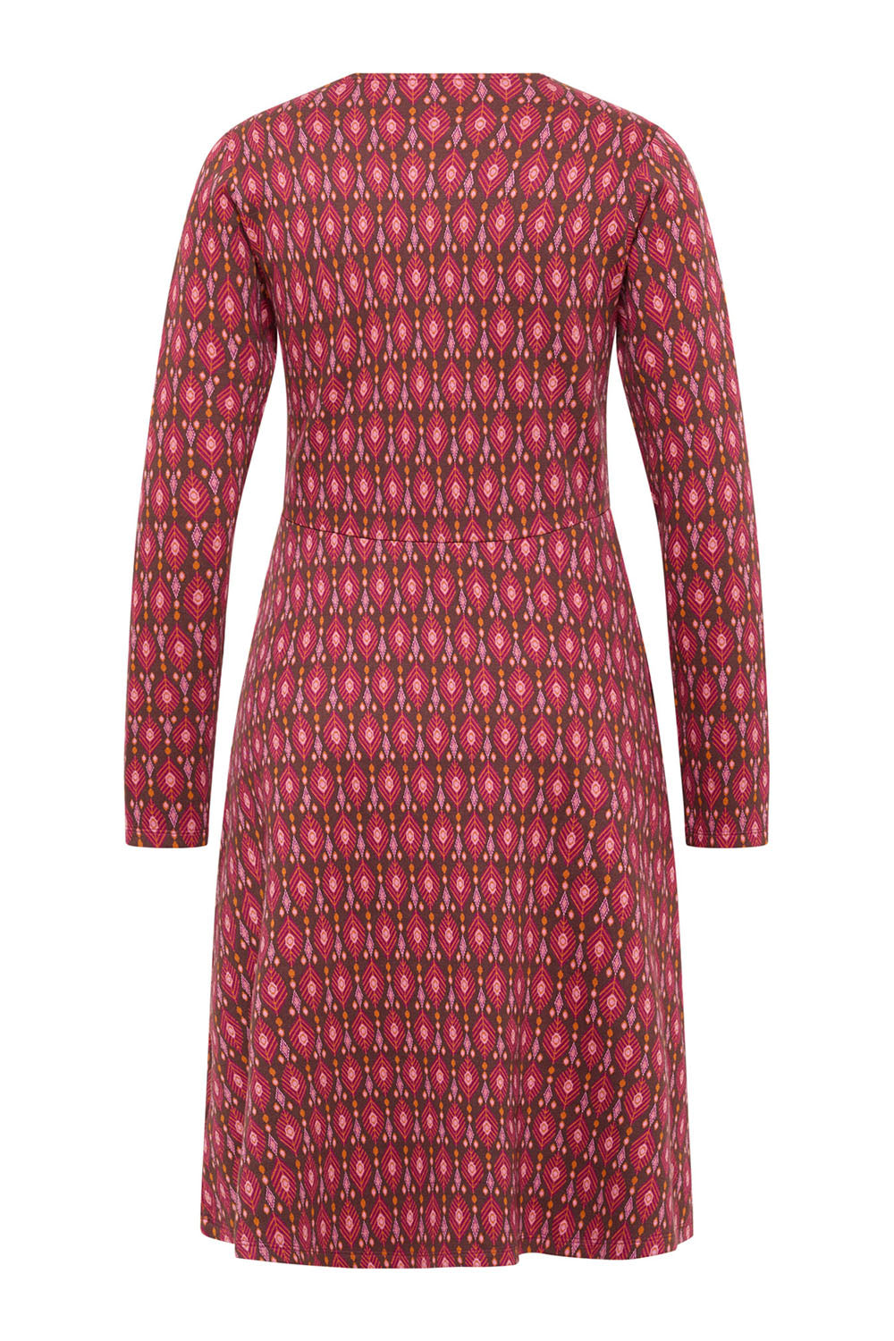 Tranquillo Kleid "Daisii" weinrot/gemustert