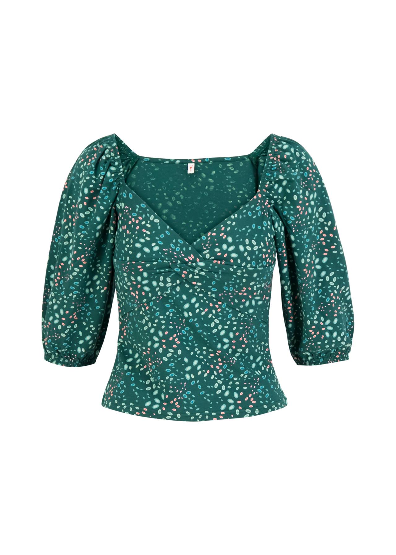 Blutsgeschwister Shirt "The Picnickeress" grün/gemustert