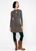 Blutsgeschwister Kleid "Tiny Peephole" petrol/bunt geblümt