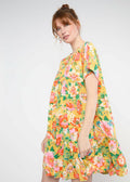 Blutsgeschwister Kleid "Seeds of Love" gelb/orange geblümt