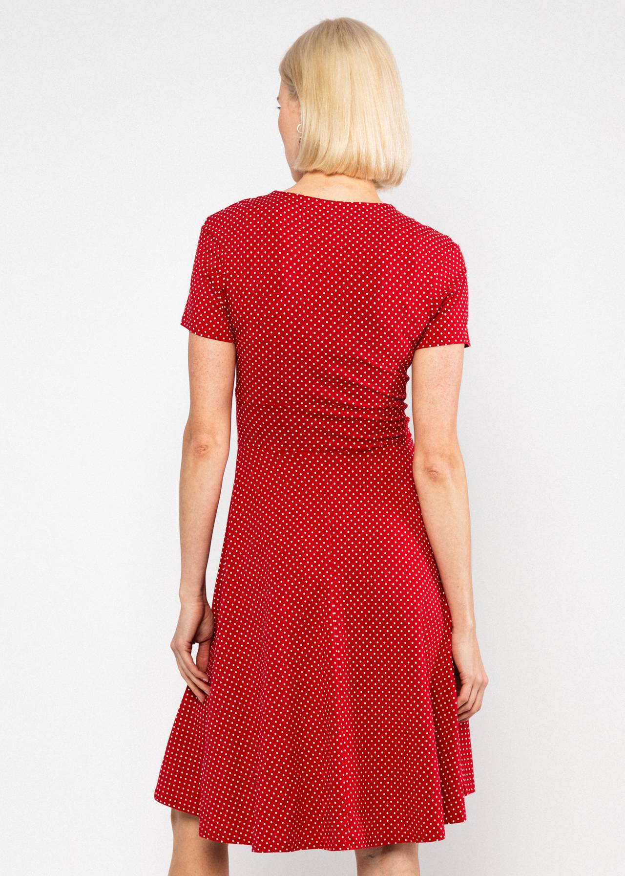 Blutsgeschwister Kleid "Shalala Tralala Spring " rot/weiß Punkte