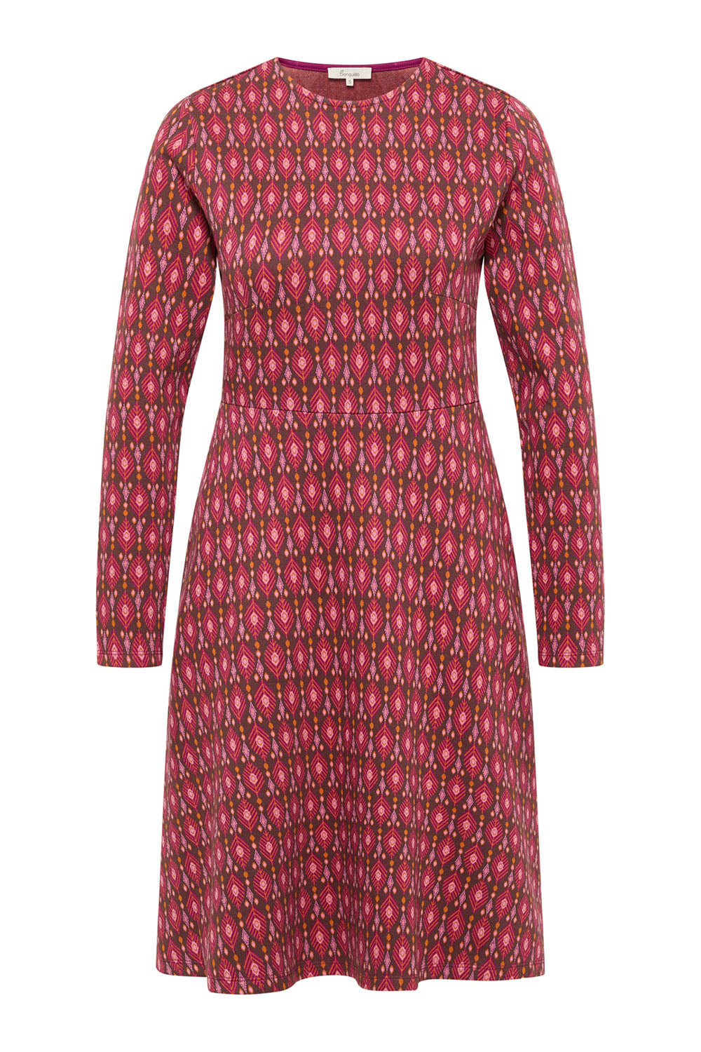 Tranquillo Kleid "Daisii" weinrot/gemustert