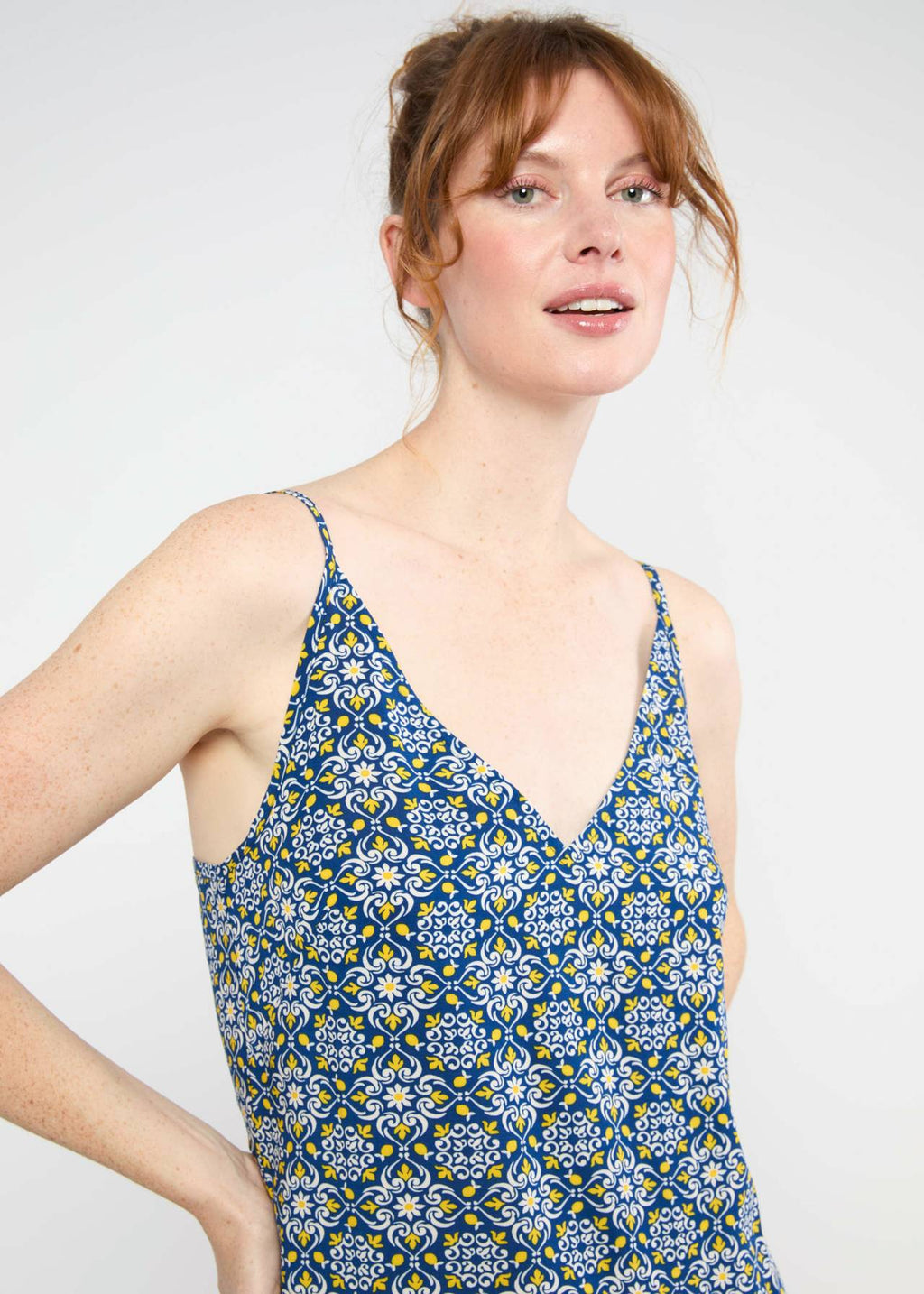 Blutsgeschwister Kleid "Slender Breeze" blau/gemustert