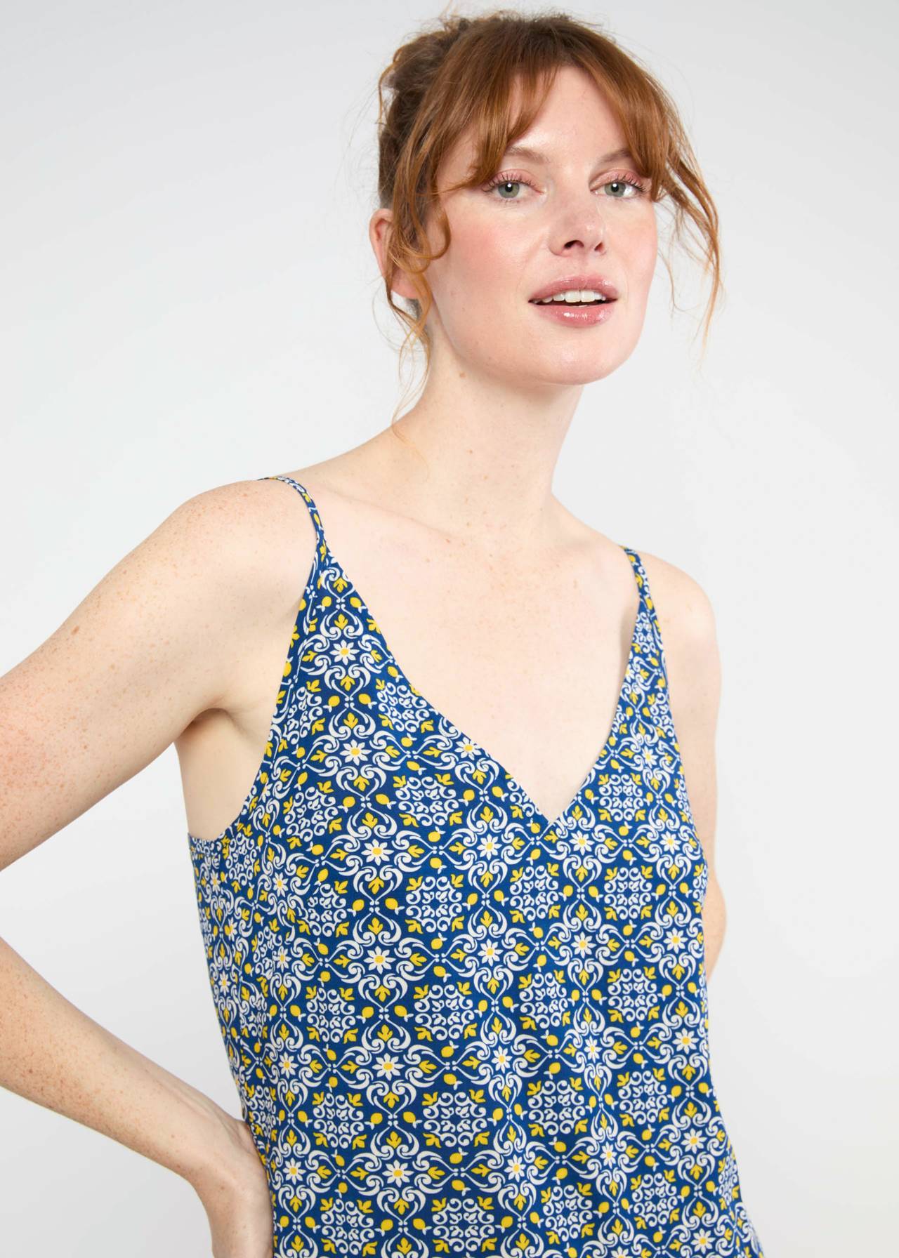 Blutsgeschwister Kleid "Slender Breeze" blau/gemustert