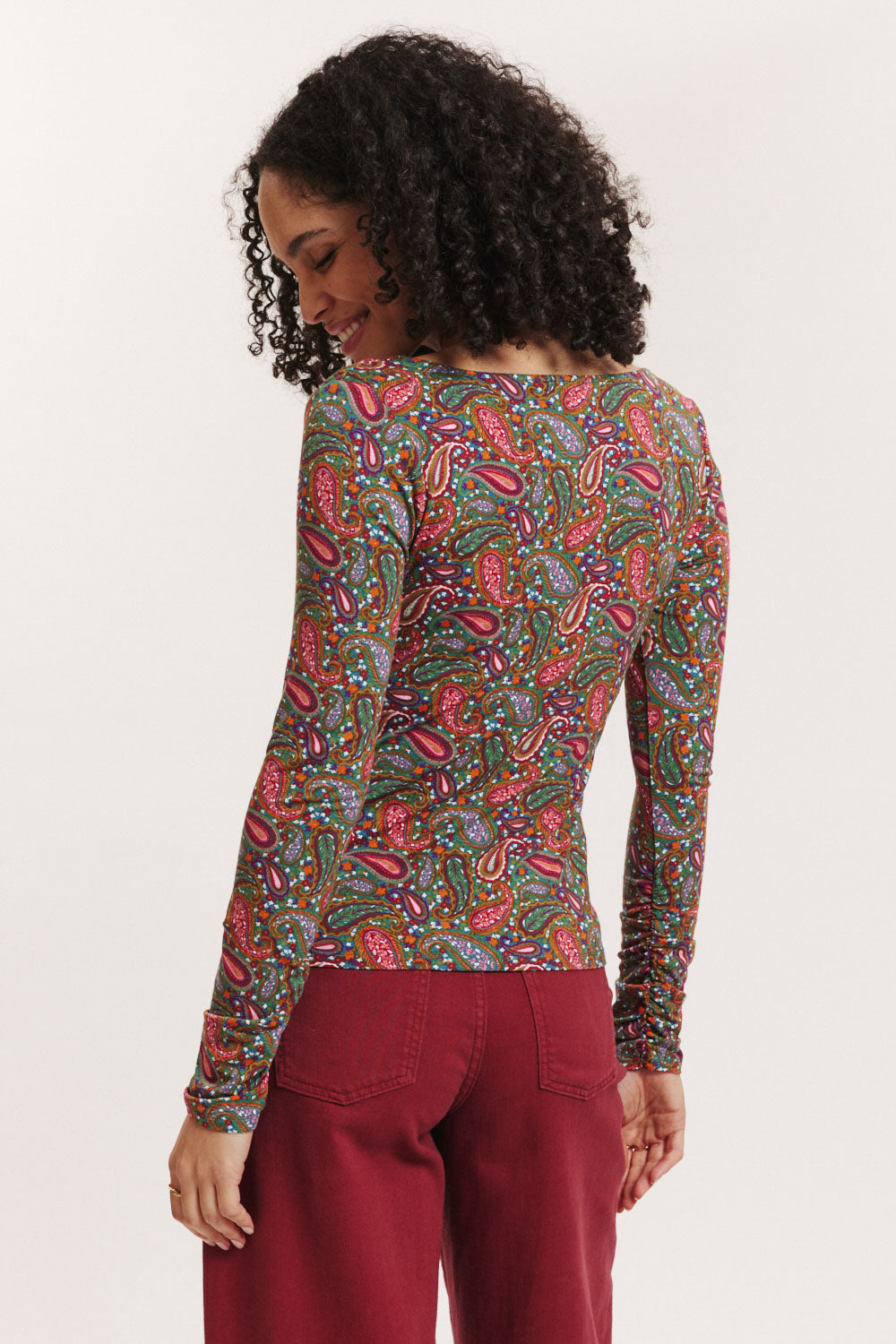 Tranquillo Shirt "Belindaa" rosa/bunt gemustert