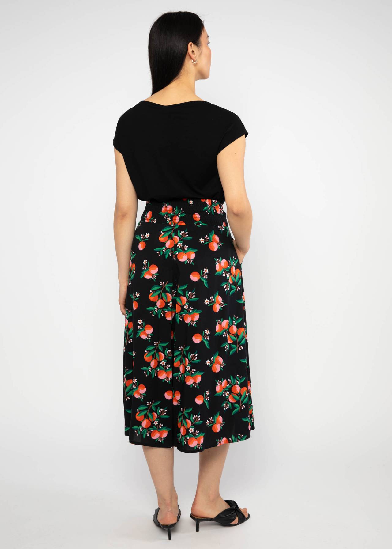 Blutsgeschwister Hose "Flotte Culottes" schwarz/gemustert