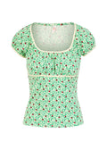 Blutsgeschwister Shirt "Blumento Ferte" grün/Marienkäfer
