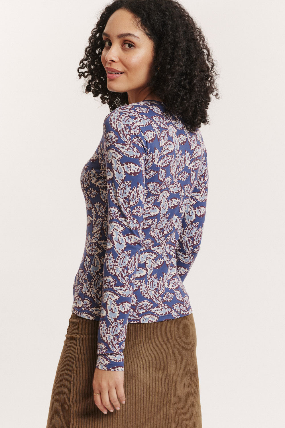 Tranquillo Shirt "Sissii" blau/gemustert