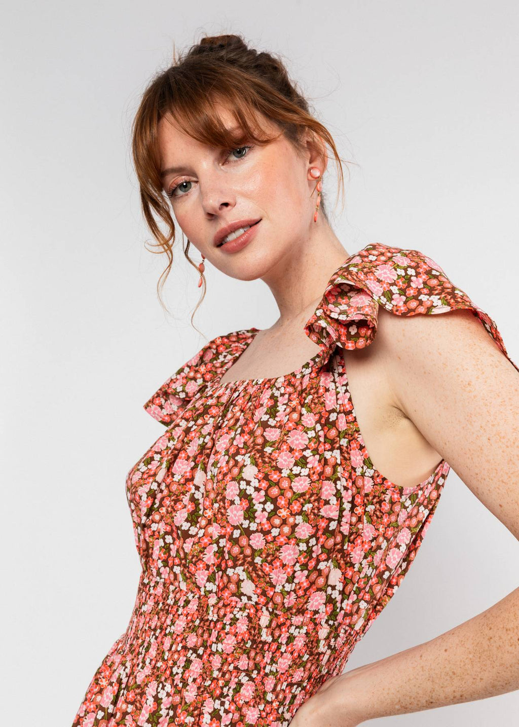 Blutsgeschwister Kleid "Parasolita" rosa/geblümt