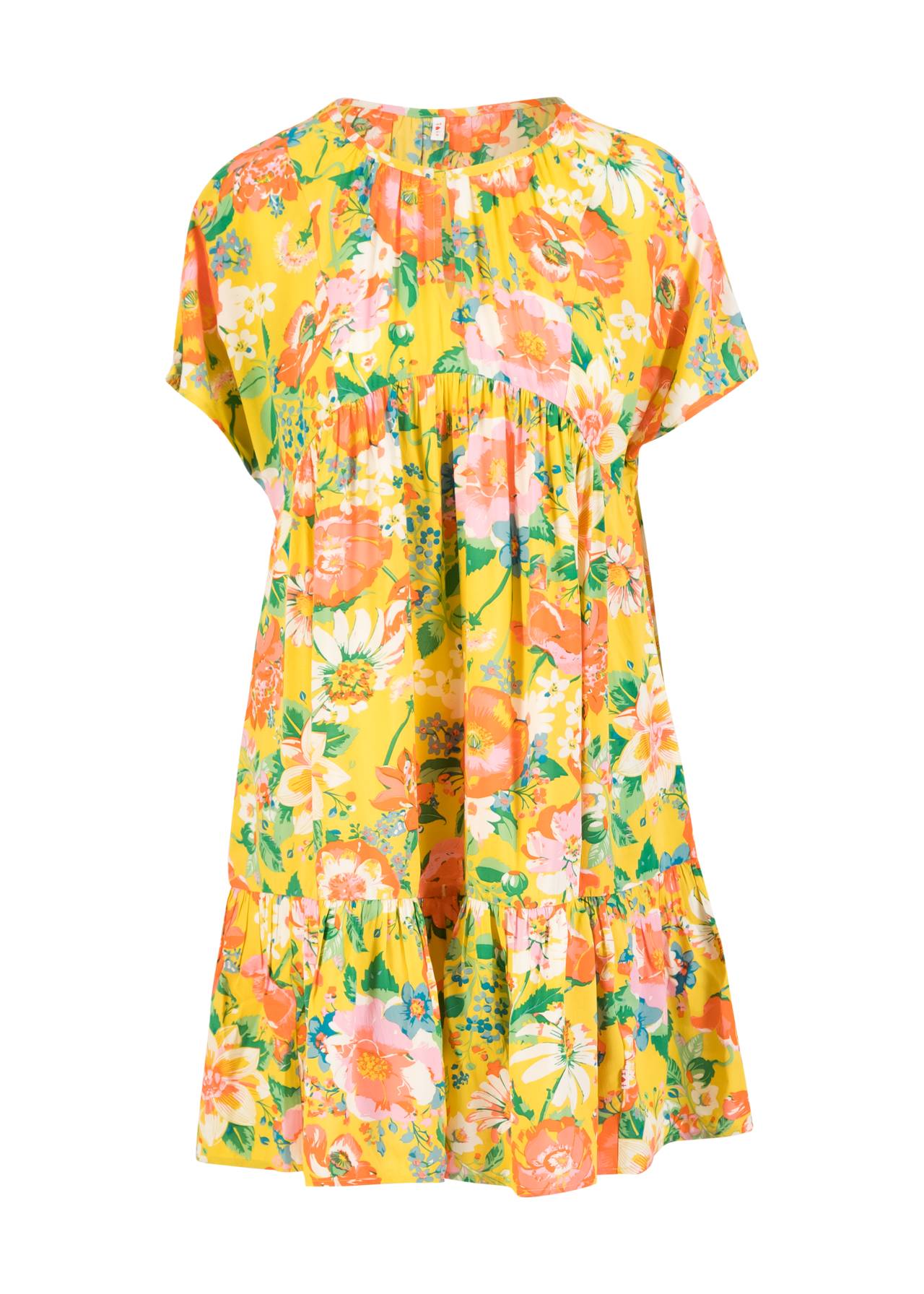 Blutsgeschwister Kleid "Seeds of Love" gelb/orange geblümt