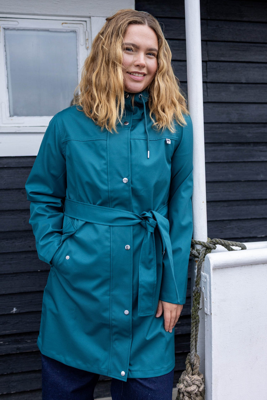 Danefae Regenjacke petrol/blau