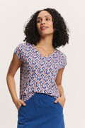 Tranquillo Shirt "Elliin" blau/bunt gemustert