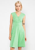 Blutsgeschwister Kleid "Shalala Tralala in Love" grün/Punkte