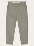 Knowledge Cotton Hose "Chuck" aus Leinen grau/beige