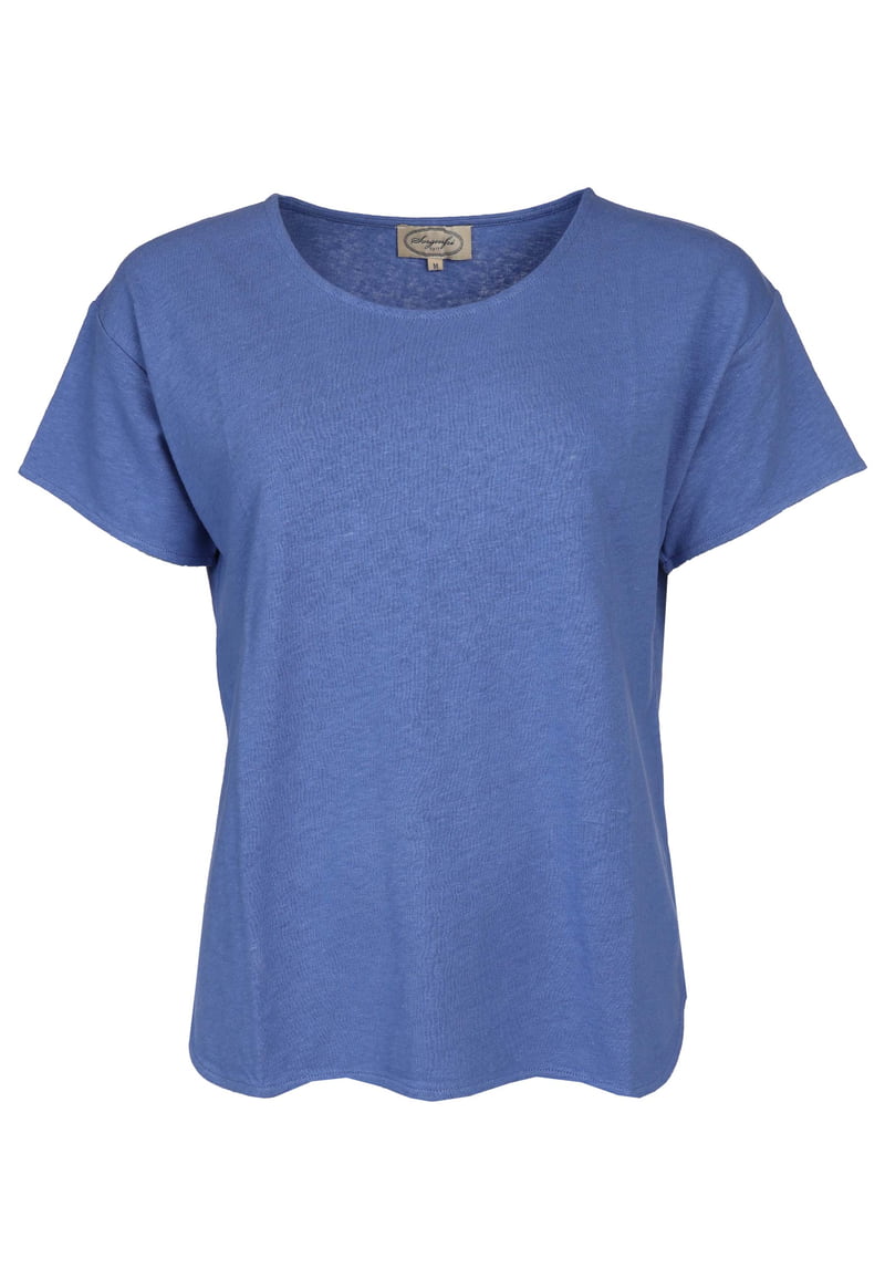 Sorgenfri Shirt aus Leinen "Betzi" blau