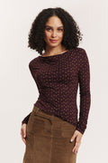 Tranquillo Shirt "Belindaa" braun/gemustert