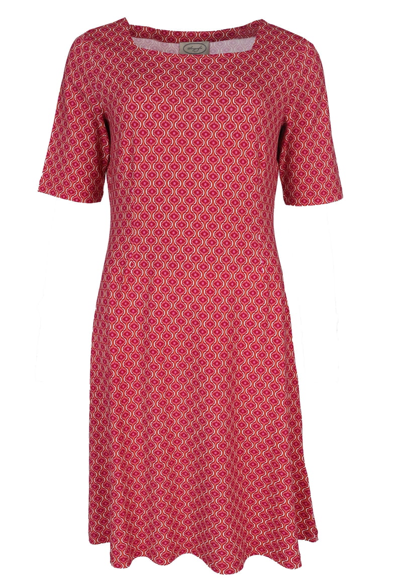 Sorgenfri  Kleid "Eilina" rot/gemustert