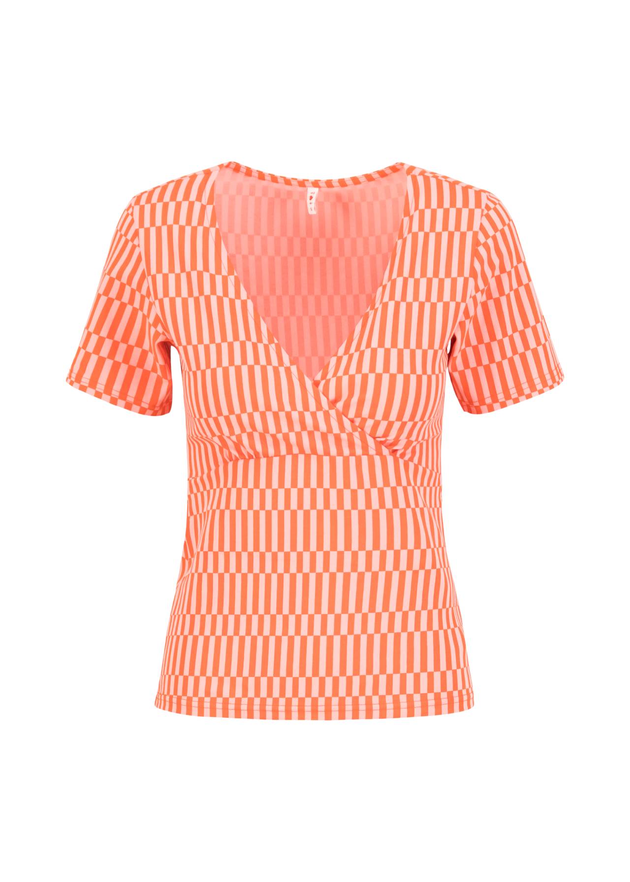 Blutsgeschwister Shirt "Mon Solei Cache" orange/rosa gemustert