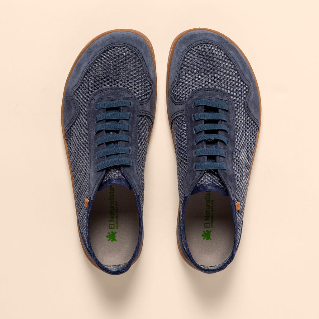 El Naturalista Barfußschuh Sneaker aus Gazematerial blau