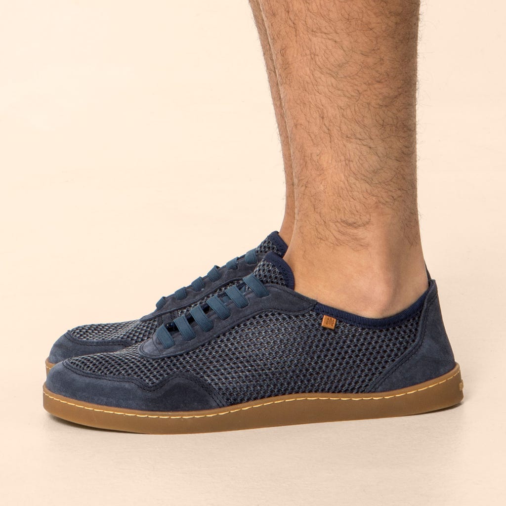 El Naturalista Barfußschuh Sneaker aus Gazematerial blau