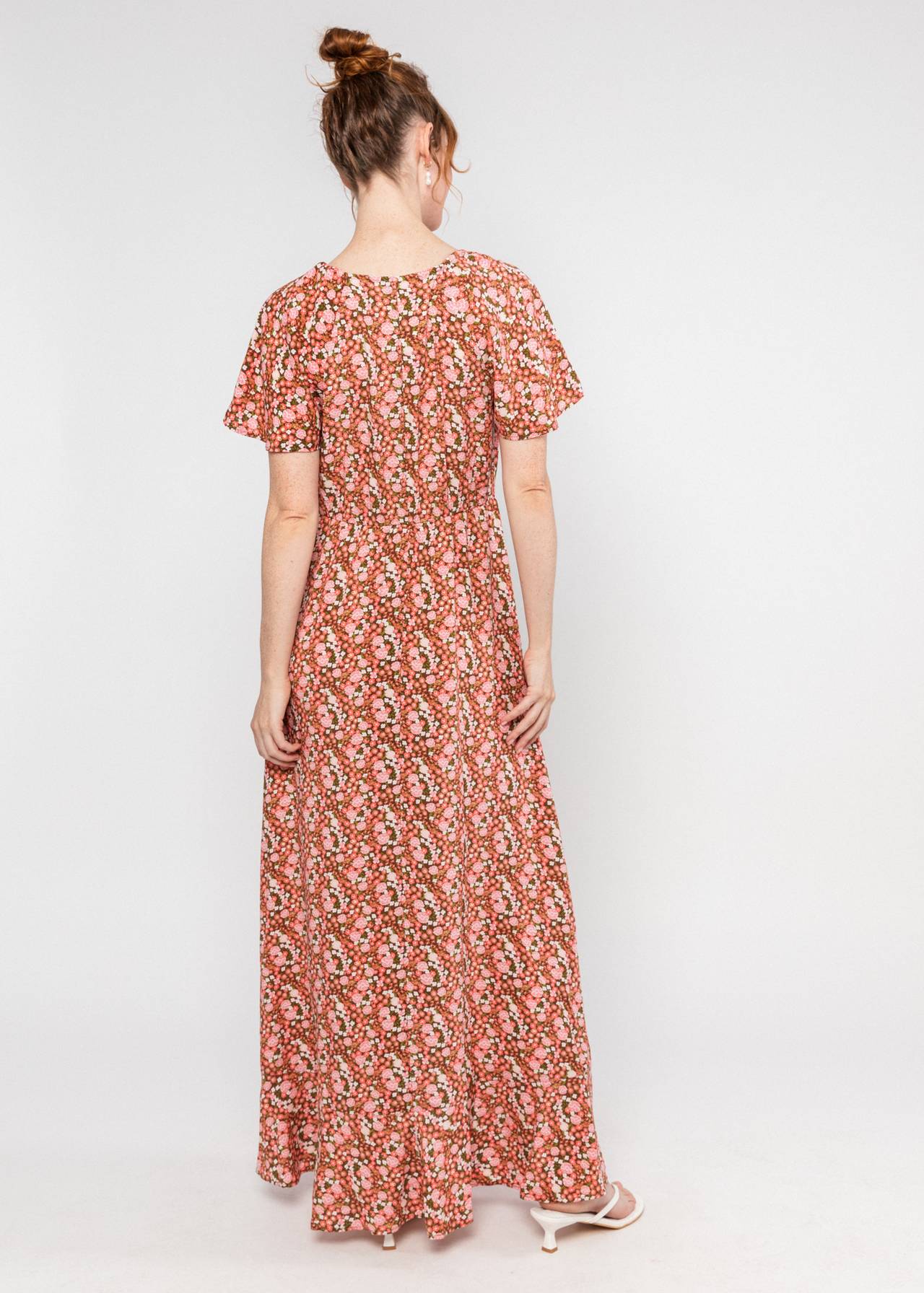 Blutsgeschwister Kleid "Sunset Goddess" rosa/geblümt