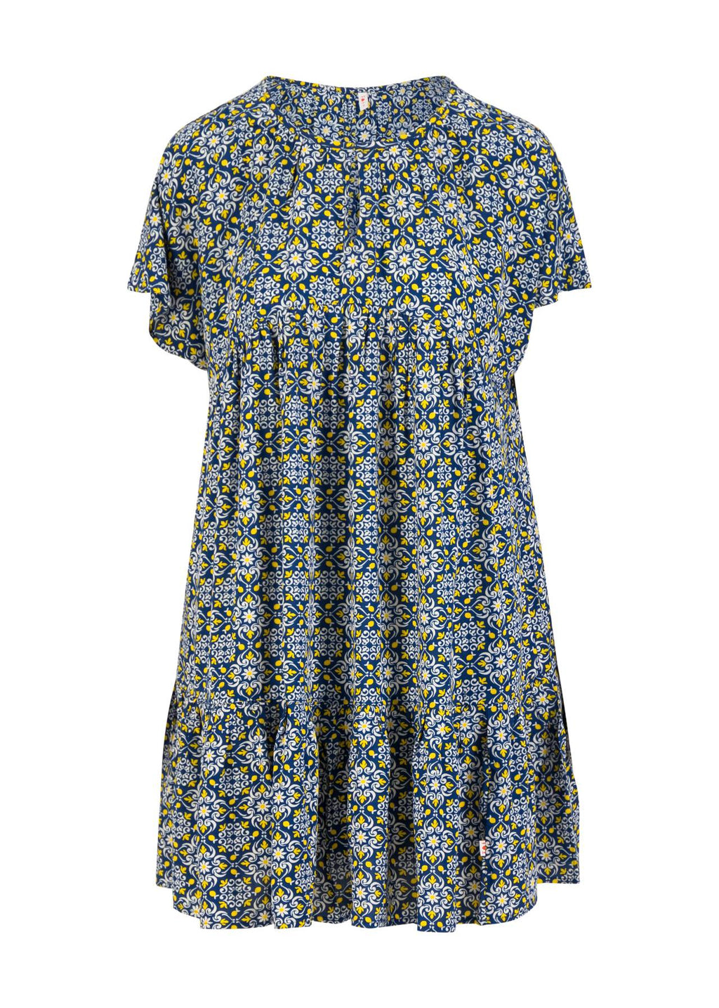 Blutsgeschwister Kleid "Seeds of Love" blau/gelb gemustert