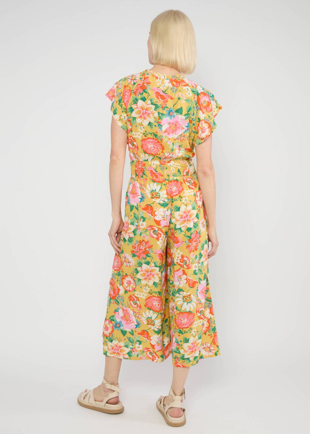 Blutsgeschwister Overall "Love's Lightest Wings" gelb/ orange geblümt