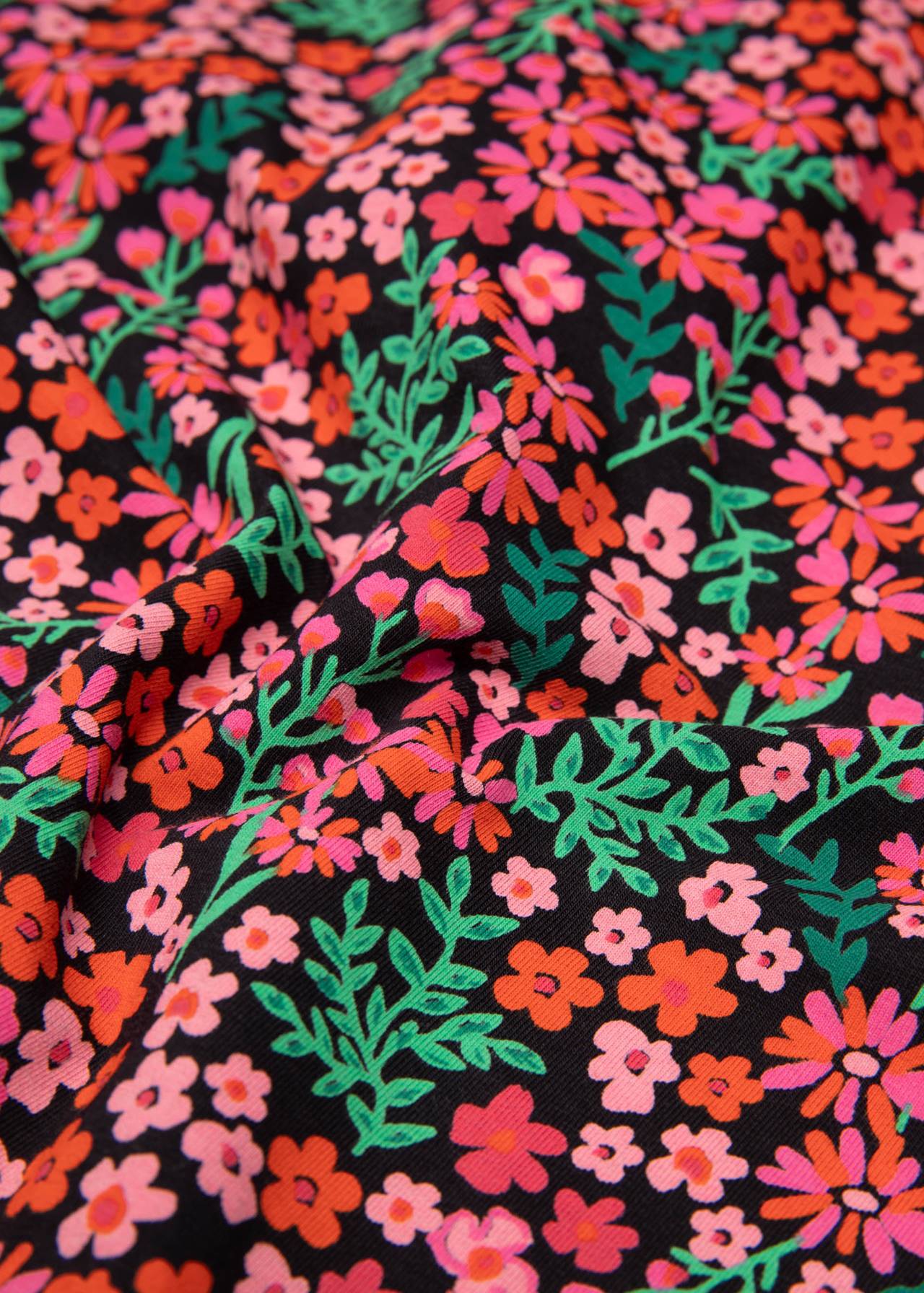 Blutsgeschwister Shirt "Pow Wow" rot/rosa geblümt