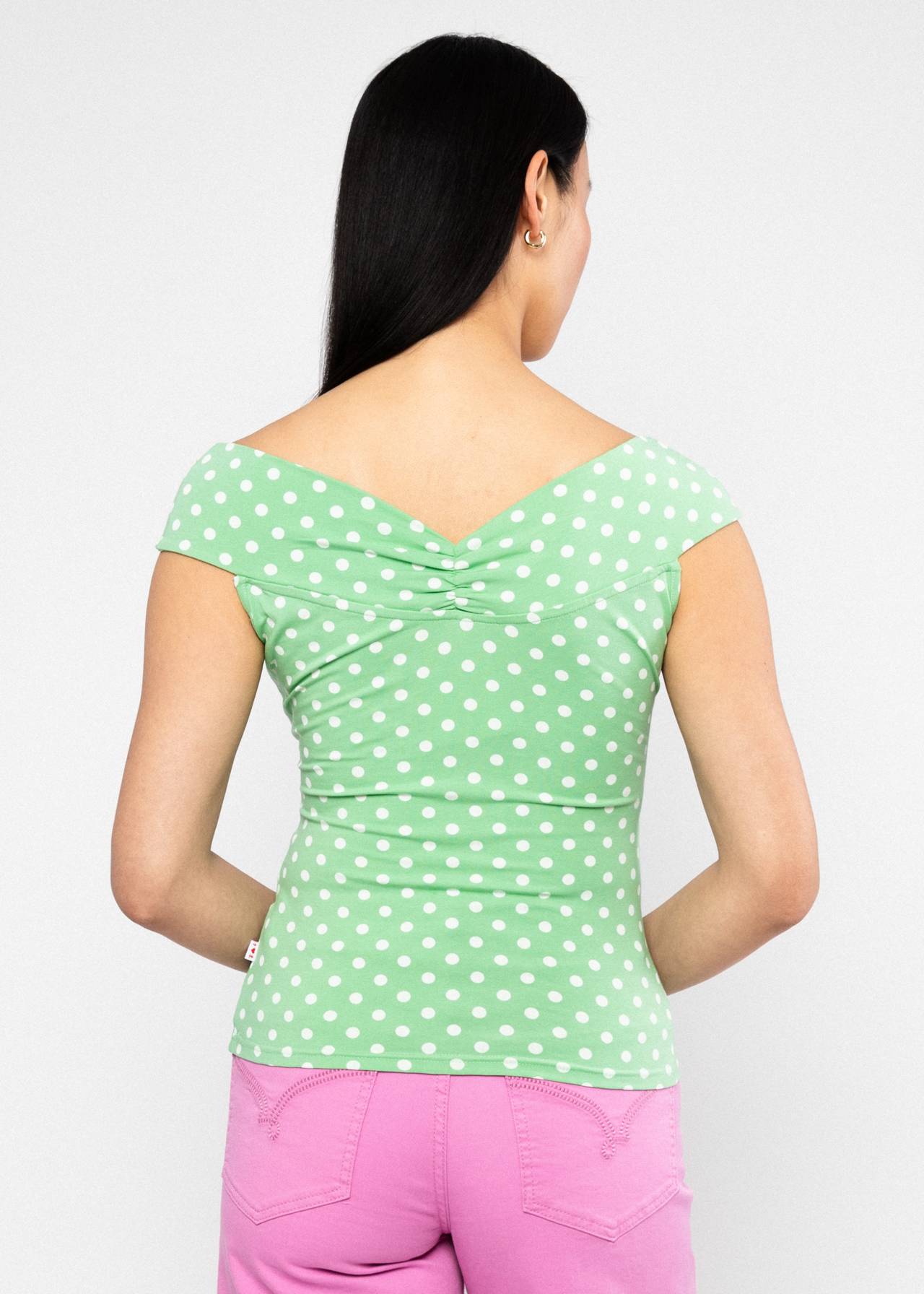 Blutsgeschwister Shirt "Sunkissed Lovebirds" grün/Punkte