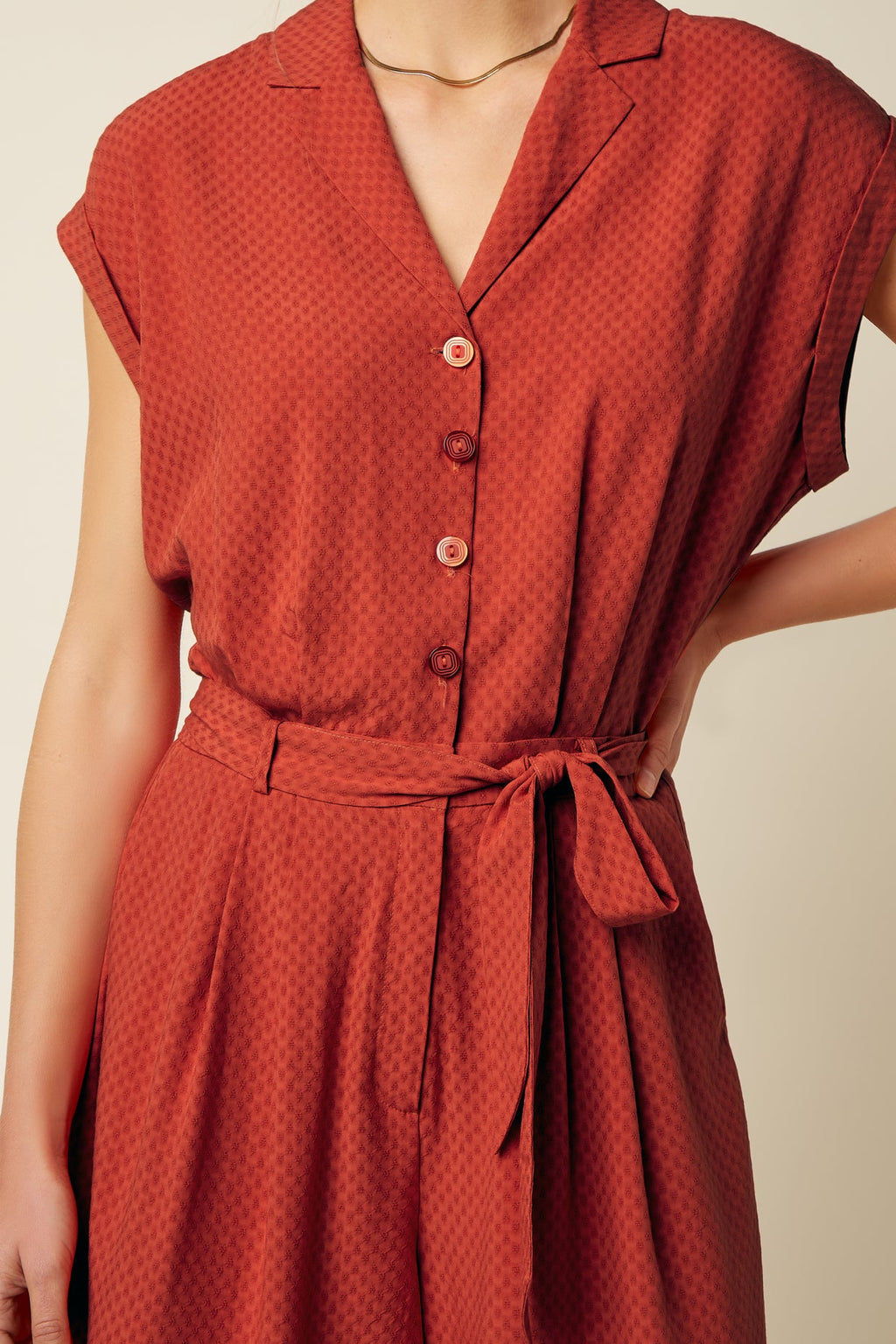 King Louie Kurzer Overall "Maria" rot