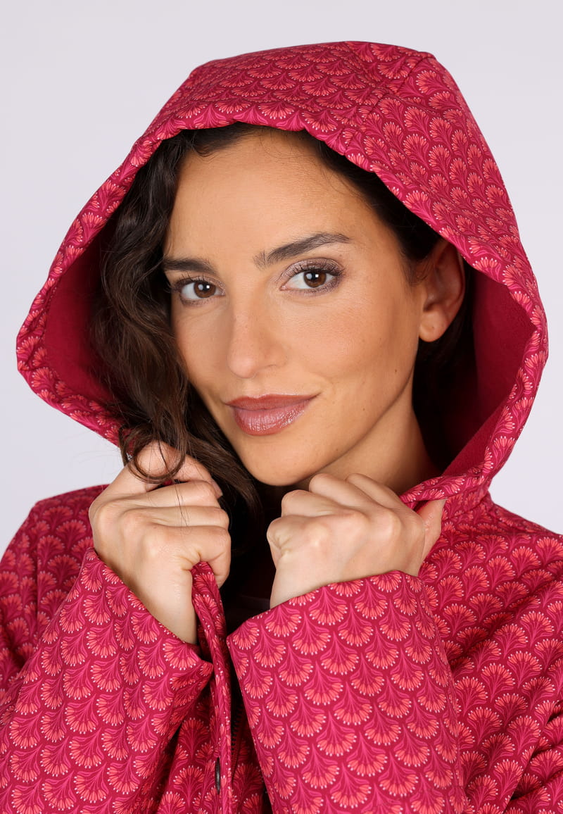 Sorgenfri Softchelljacke rot/gemustert