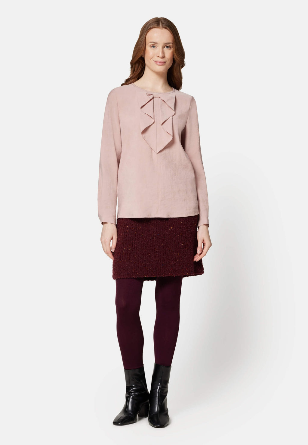 Modee Bluse "Schleife" rosè