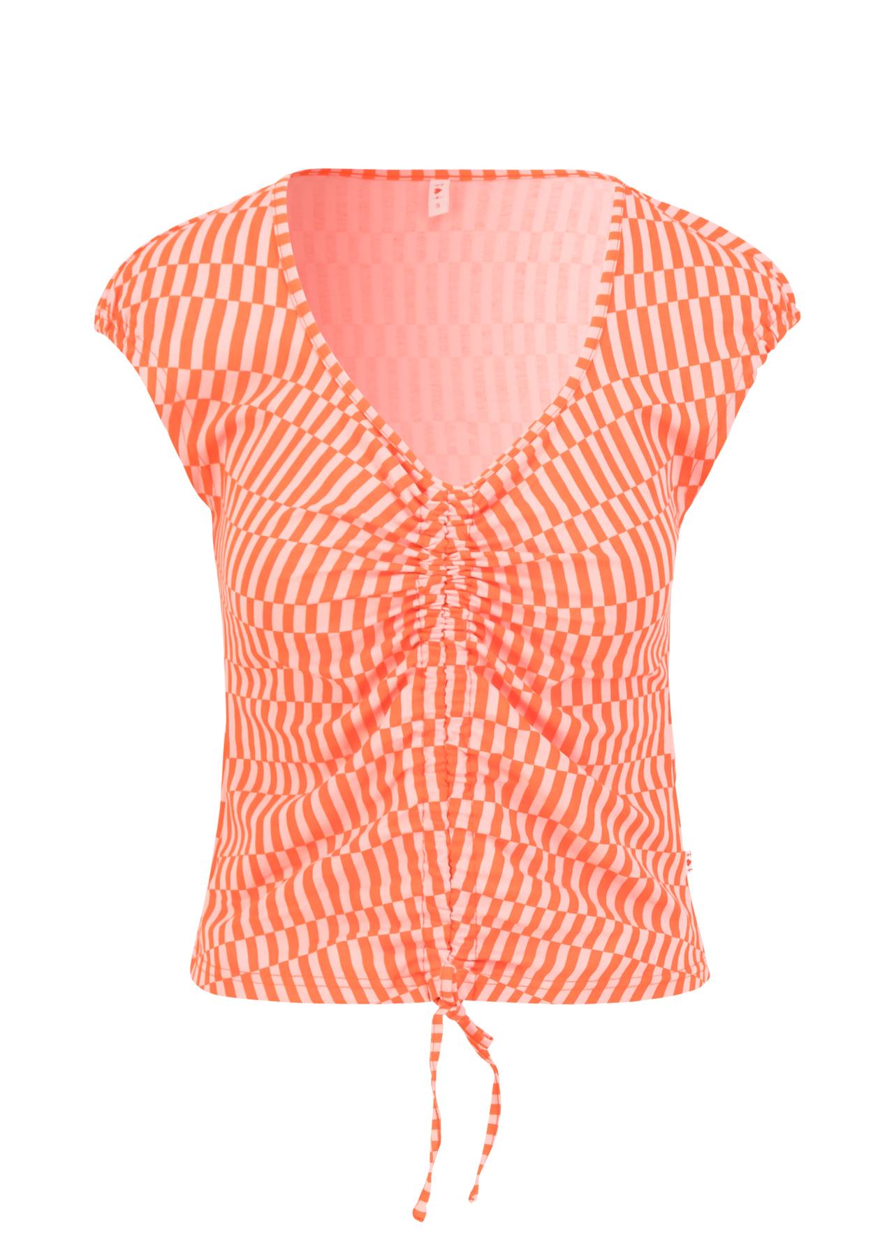 Blutsgeschwister Shirt "Parasolista" orange/rosa gemustert