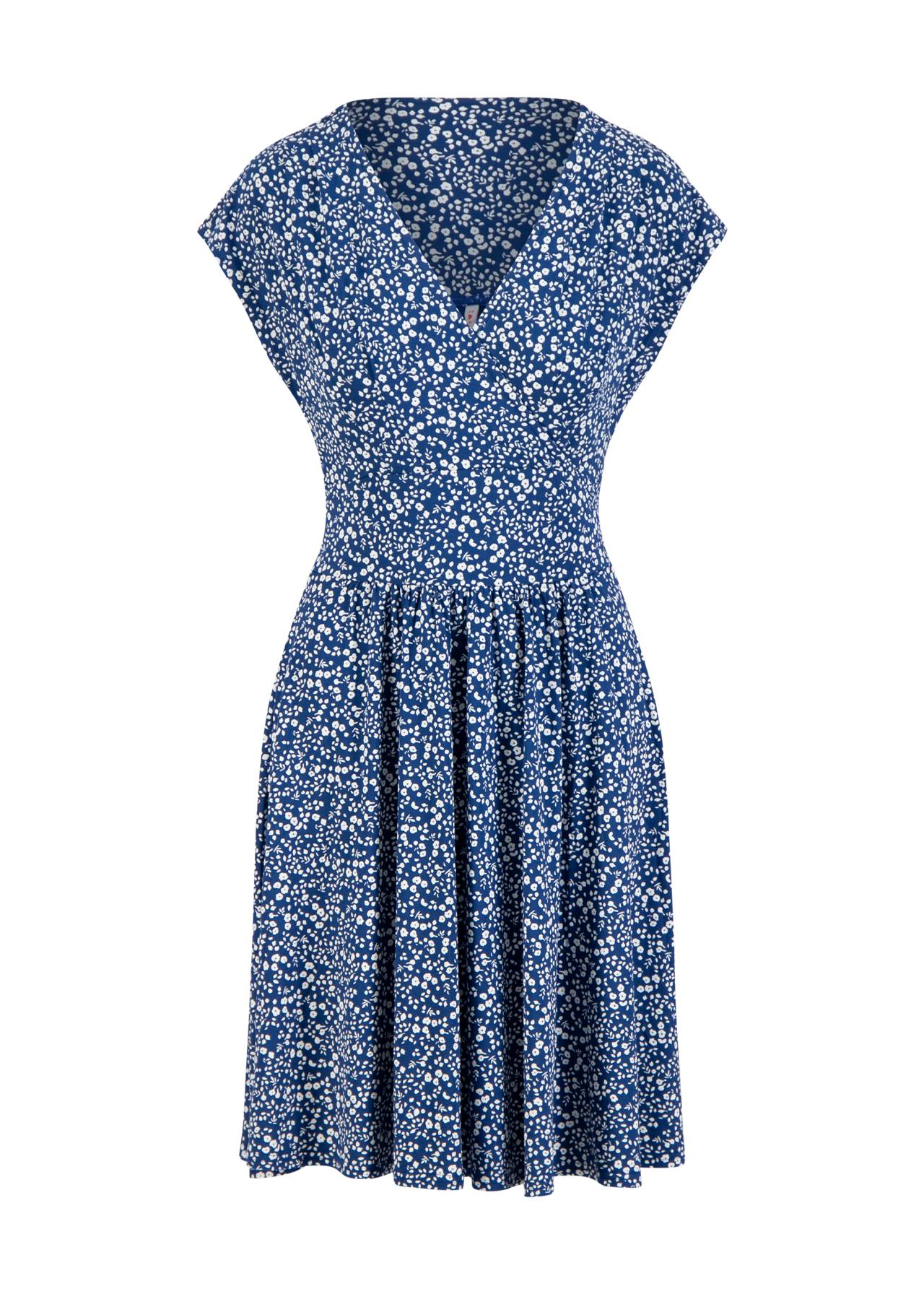 Blutsgeschwister Kleid "La vie est belle" blau/weiß geblümt